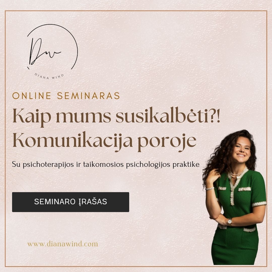 Kaip mums susikalbėti?! Komunikacija poroje – ONLINE seminaras